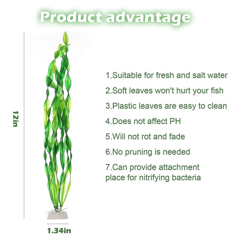 10 pcs Plastic Aquarium Plants Decorations Artificial Seaweed Water Plants Artificial Fish Tank Plants