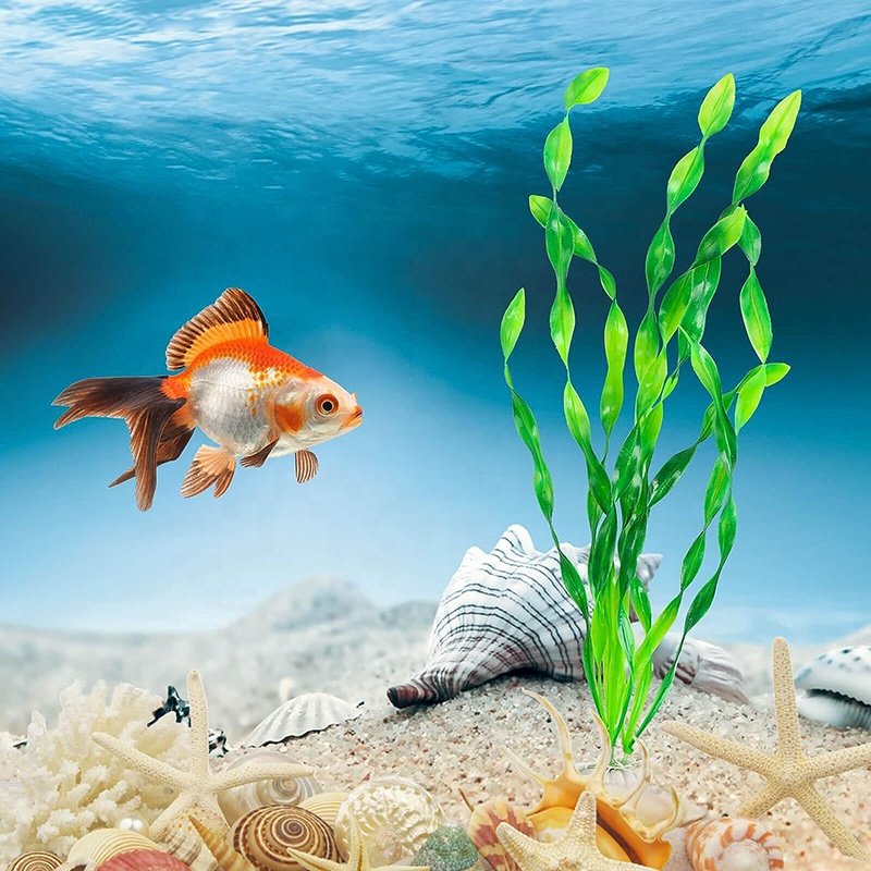 10 pcs Plastic Aquarium Plants Decorations Artificial Seaweed Water Plants Artificial Fish Tank Plants
