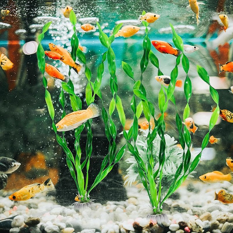 10 pcs Plastic Aquarium Plants Decorations Artificial Seaweed Water Plants Artificial Fish Tank Plants
