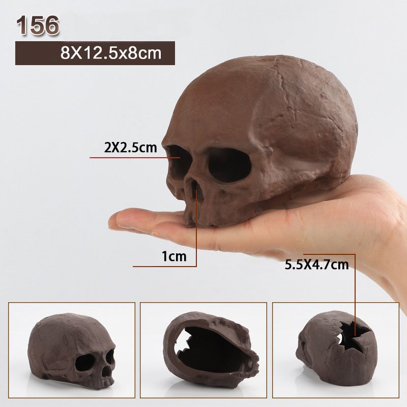 Fish tank purple clay pot fish shrimp breeding house skull aquarium decorations hiding cave