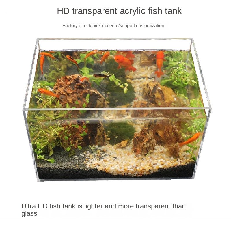 Wholesale aquarium Accessories Small Size aquarium 5 10 20 Gallon 6 In 1 Fish Tank Set Glass aquarium Fish Bowls For Betta Fish