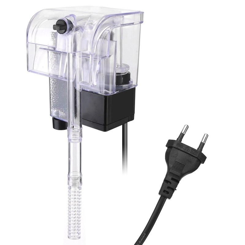 Aquarium Sponge Filter Wall Mounted Fish Tank Pump Aquarium Hang On Filter Waterfall Pump Filter Oxygenation Pump Accessories