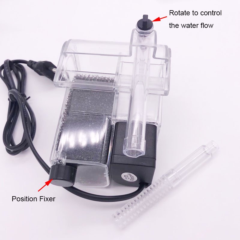 Aquarium Sponge Filter Wall Mounted Fish Tank Pump Aquarium Hang On Filter Waterfall Pump Filter Oxygenation Pump Accessories