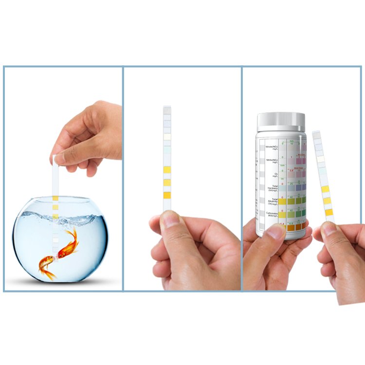 Water Test Kits 7Way fish tank aquariums test strips freshwater and saltwater aquaculture landscape shrimp farming