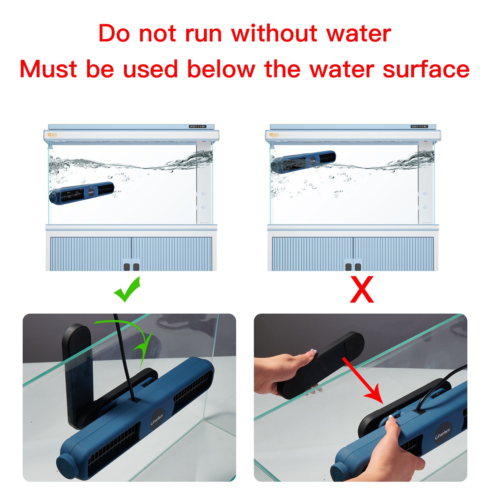 Cherlam Factory Price Aquarium Accessories 25w 45w Wave Maker Cross Flow Pump with Controller Fresh Salt Water Wave Maker