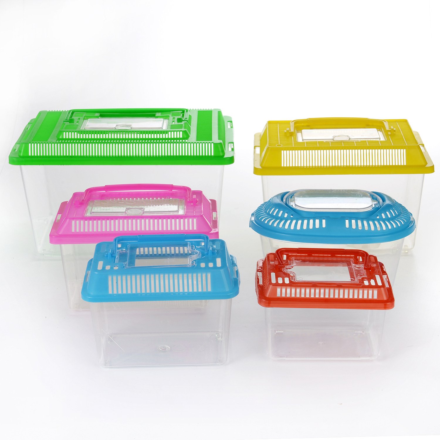 Portable Plastic Goldfish Bowl Aquariums Accessories Great for Small Animal Care Plastic Transparent Turtle Tank Fish Tank