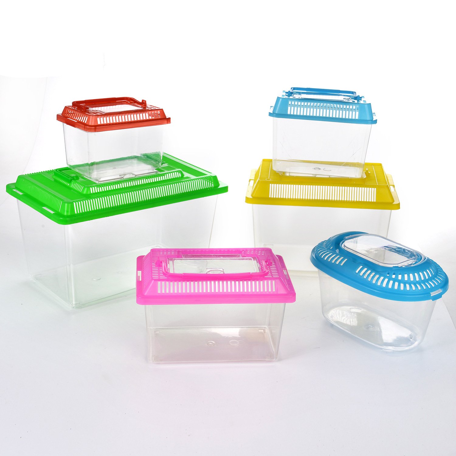 Portable Plastic Goldfish Bowl Aquariums Accessories Great for Small Animal Care Plastic Transparent Turtle Tank Fish Tank