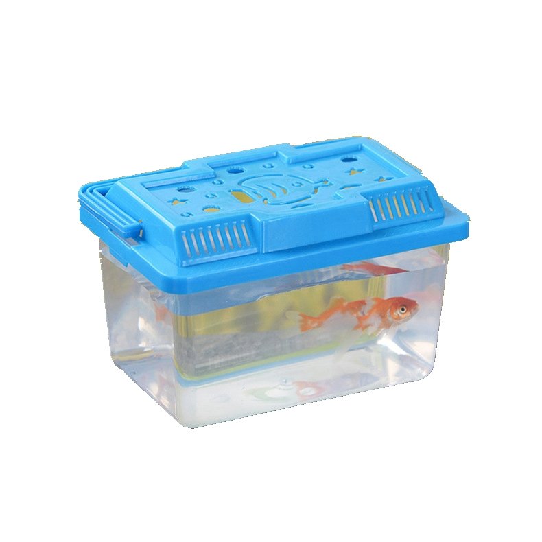 Portable Plastic Goldfish Bowl Aquariums Accessories Great for Small Animal Care Plastic Transparent Turtle Tank Fish Tank