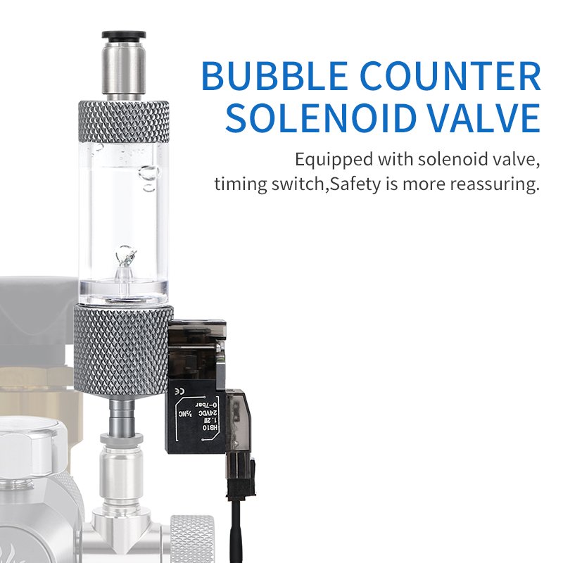 CO2 Solenoid Valve Bubble Counter Low Voltage Timer Control Accessories Use For CO2 System Equipment Pressure Reducing