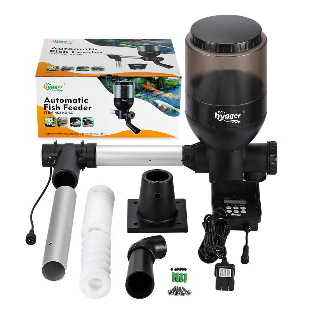 Hygger Fish Tank Auto Fish Feeder Pond Automatic Feeder, Automatic Fish Feeder Pond for Aquarium