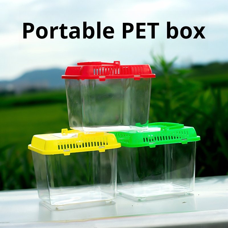 Clear Plastic Eco-Friendly Portable Aquarium Accessories Turtle Tank Breeding Box with Island for Water Usage