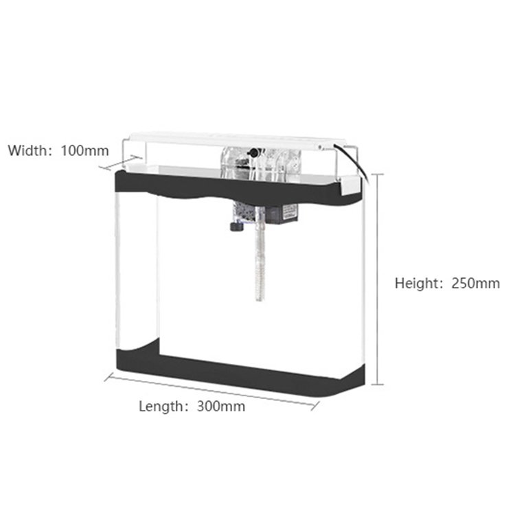 White Fish Tank Lazy Glass Aquarium, LED Aquarium Fish Tank High Transparent Glass Aquarium Fish Breeding Farming Tank