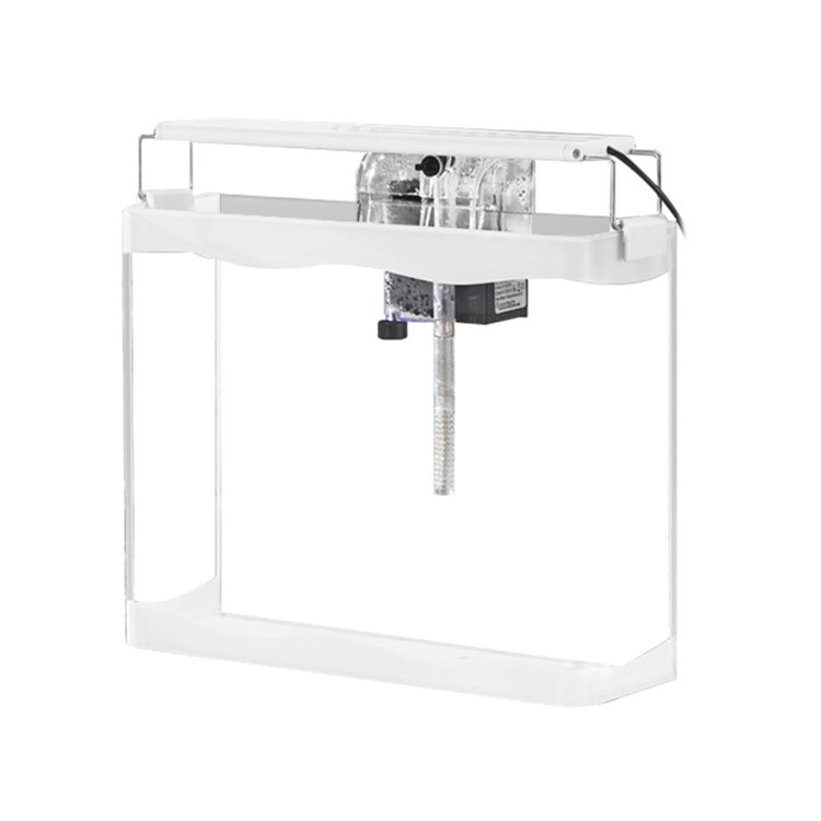 White Fish Tank Lazy Glass Aquarium, LED Aquarium Fish Tank High Transparent Glass Aquarium Fish Breeding Farming Tank
