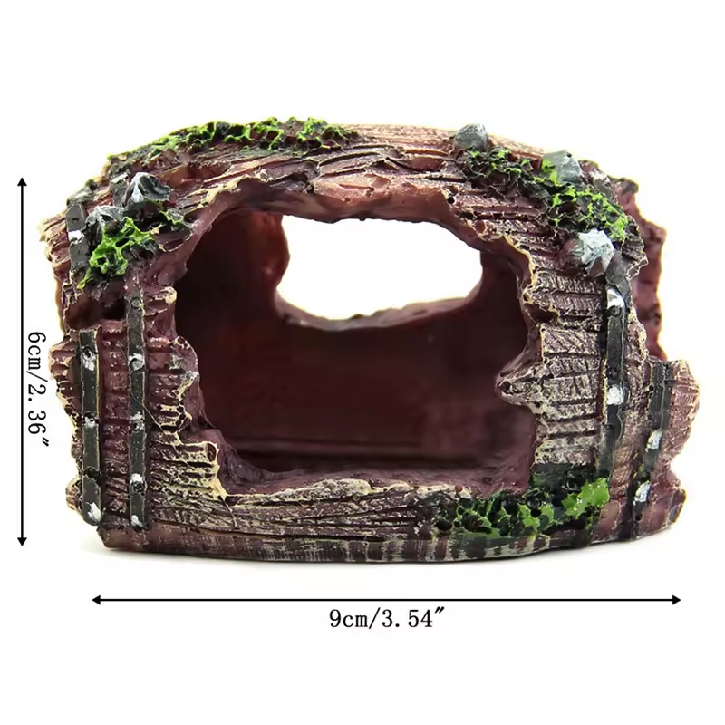 Resin Aquarium Decorations Ornaments Artificial Barrel Cave Landscaping Fish Tanks Accessories Fish Tank Decoration Background