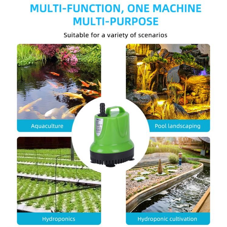 Multi-function aquarium submersible pump electric household small pump aquarium oxygenator filter bottom suction pump