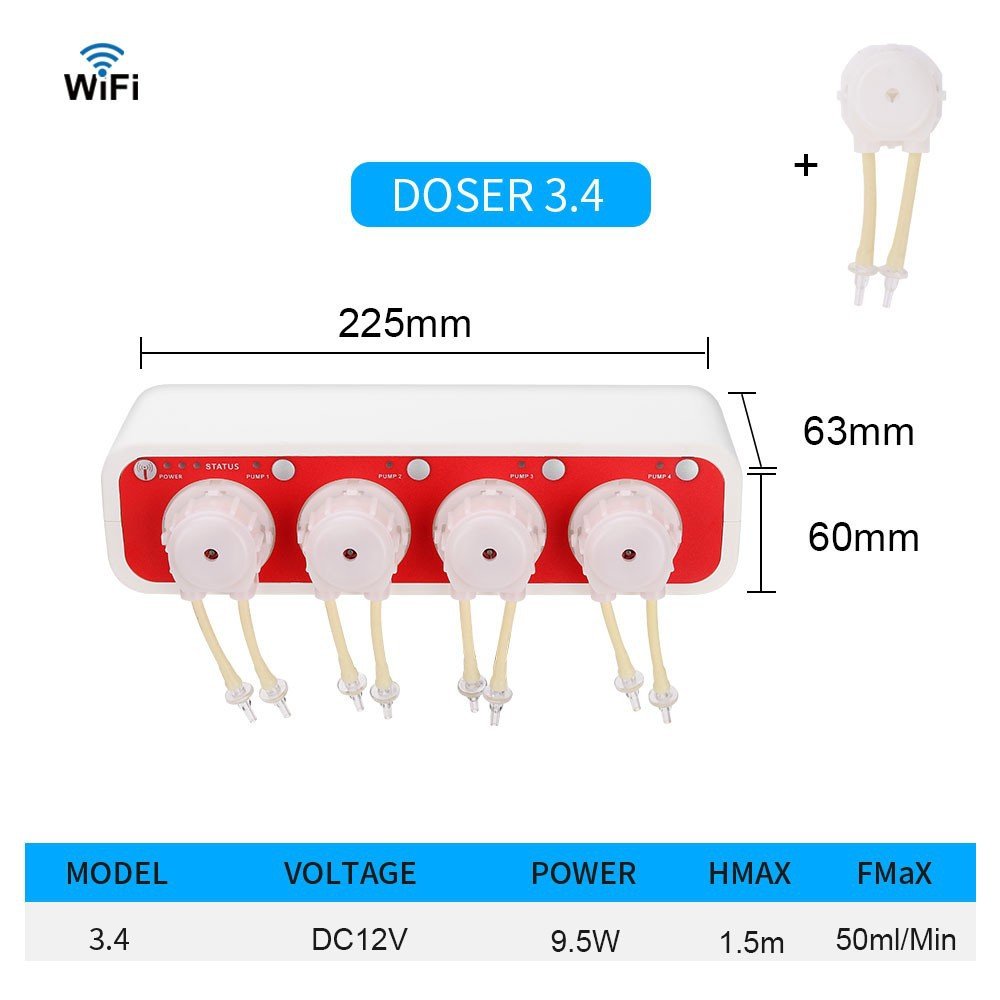 Jebao Auto Dosing Pump Filter Plastic Marine Reef Doser 3.4 WIFI Control for Aquariums Accessory Type Aquarium Accessoires