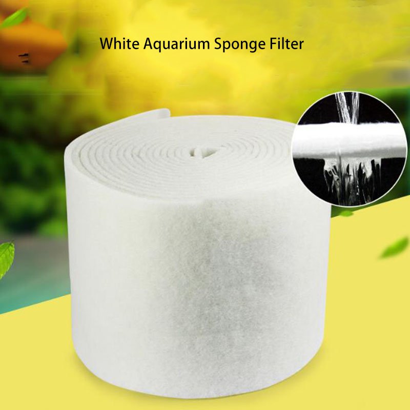 Reusable Aquarium Filter White Biochemical Skimmer Sponge Filter Cotton Custom Fish Tanks Accessories Water Filter Multiple Size