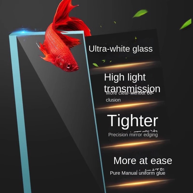 Super White Desktop Aquarium Widened Fish Tank for Living Room Small Ecological Pond Medium Fish Direct Sales from Globe