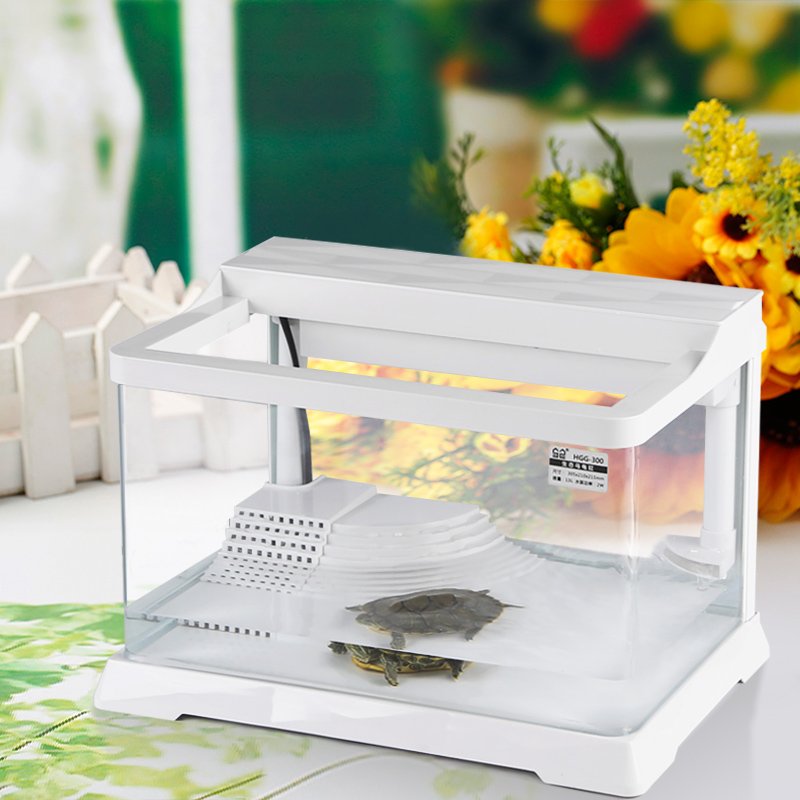 Wholesale Fish Tank Aquarium Sunsun Ecological Turtle Creative Small Glass Table Turtle Tank Aquarium