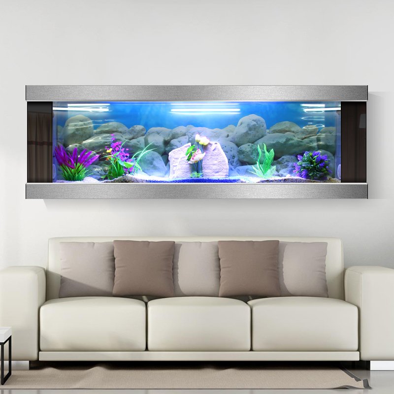 aquariums & accessories New Fashion Modern Customizable High Quality Wall Mounted Aquarium Fish Tank