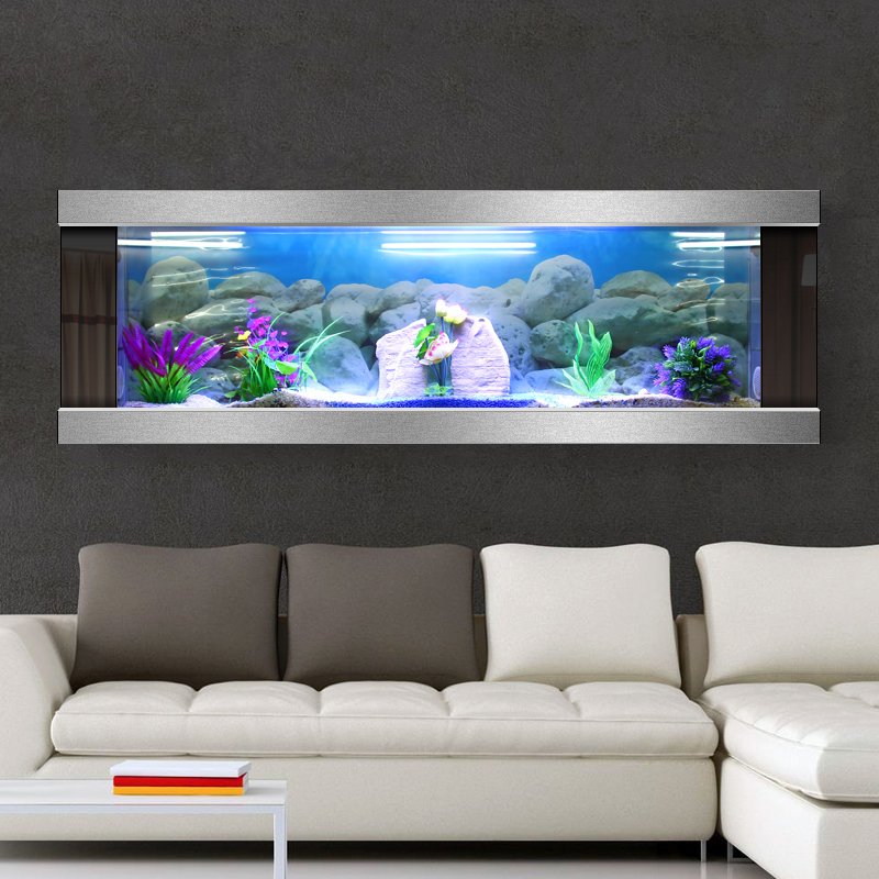 aquariums & accessories New Fashion Modern Customizable High Quality Wall Mounted Aquarium Fish Tank