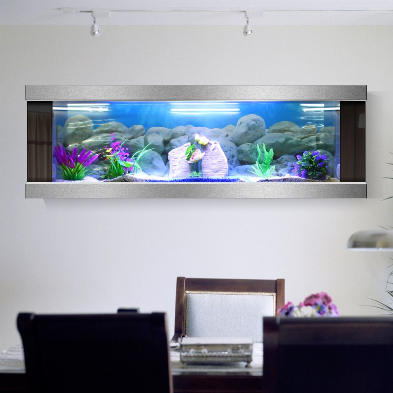 aquariums & accessories New Fashion Modern Customizable High Quality Wall Mounted Aquarium Fish Tank