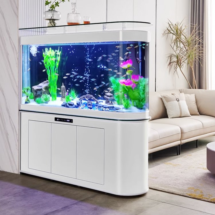 Customized large transparent cube Acrylic aquarium fish tank Glass Bullet front fish tank aquarium