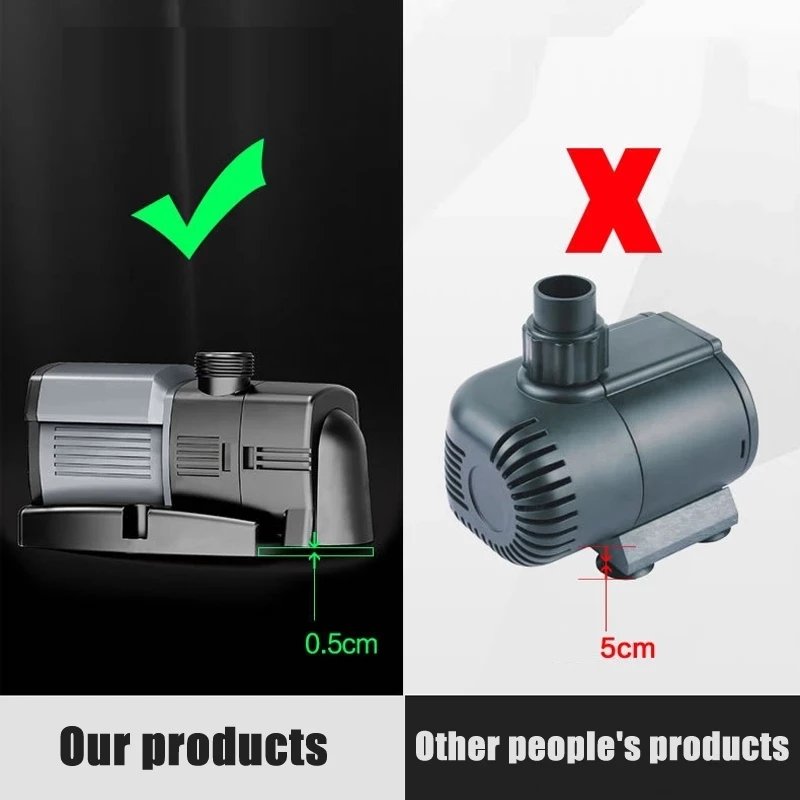 220v-240v Water pump pumping submersible frequency conversion mute circulation filter energy saving Fish pond suction pump