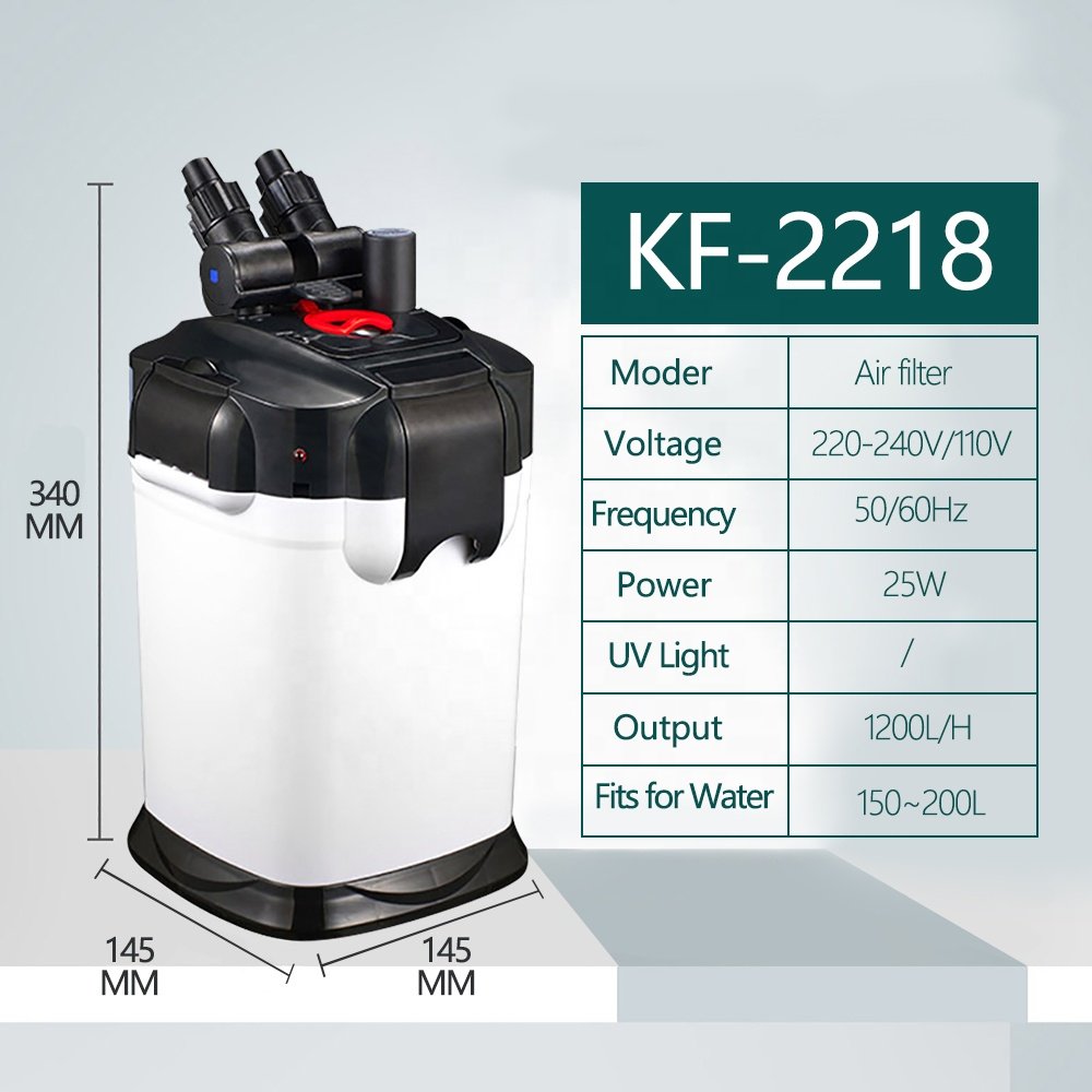 HOPAR KF-2218 25W 1200L/h Ultraseal silent filer water pump canister type plant landscape tank aquarium external filter
