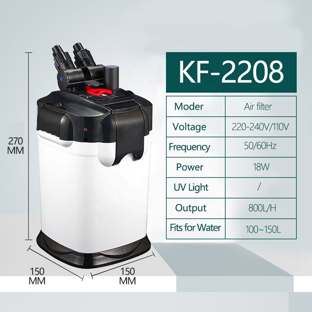 HOPAR KF-2218 25W 1200L/h Ultraseal silent filer water pump canister type plant landscape tank aquarium external filter