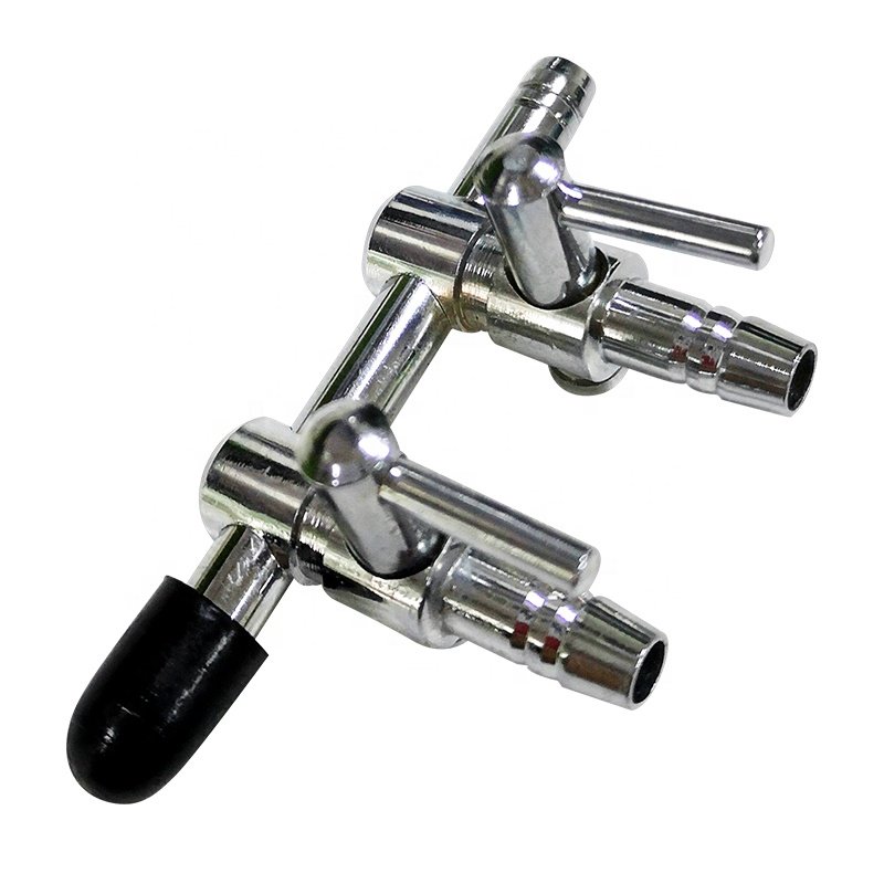 aquarium accessories PP flow rate control valve gas oxygen CO2 pressure regulator fish tank air pump 2 way flow control valve