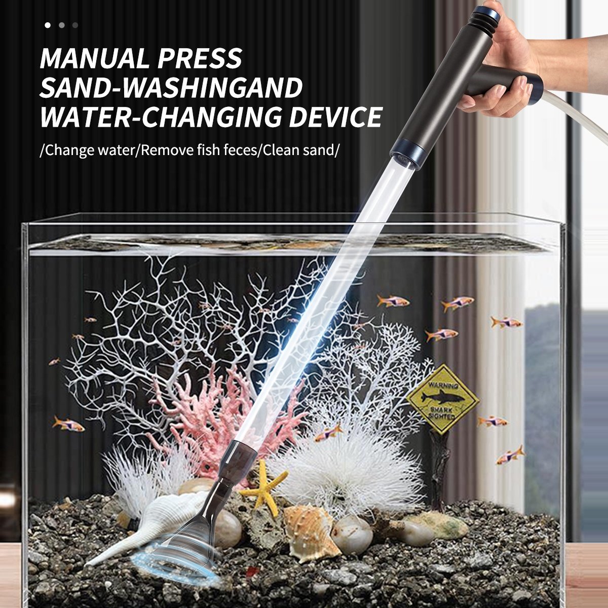 Aquarium Siphon Cleaner Pump Fish Tank Sand Washer Gravel Vacuum Cleaner Vacuum Water Filter Cleaner