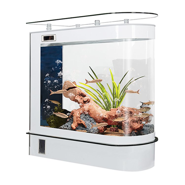 Bullet U-shaped glass fish tank multi-function corner aquarium large bottom filter in living room