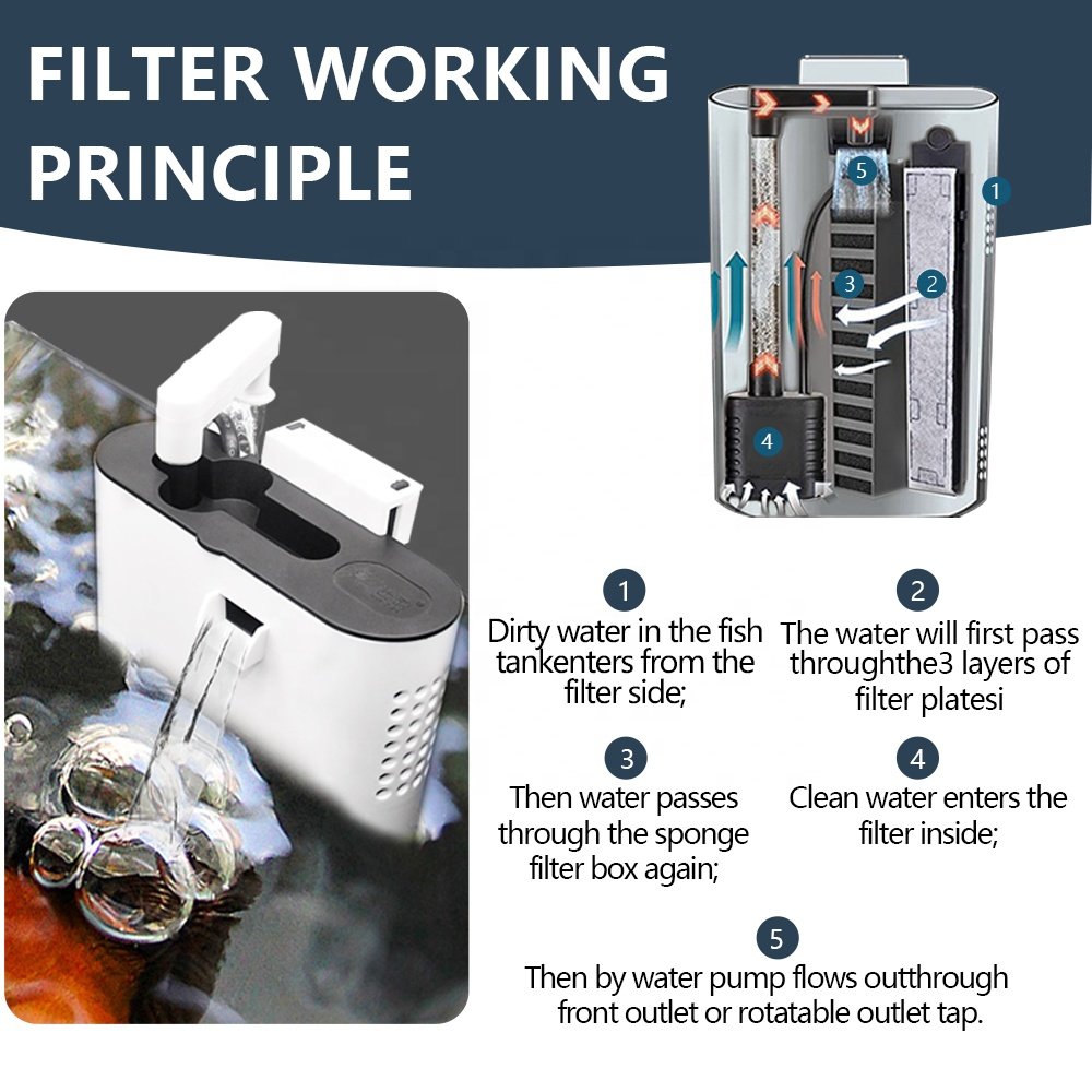 F-PRO wholesale aquarium equipment 3 in 1 fish tank filter water change filtration landscaping aquarium filter