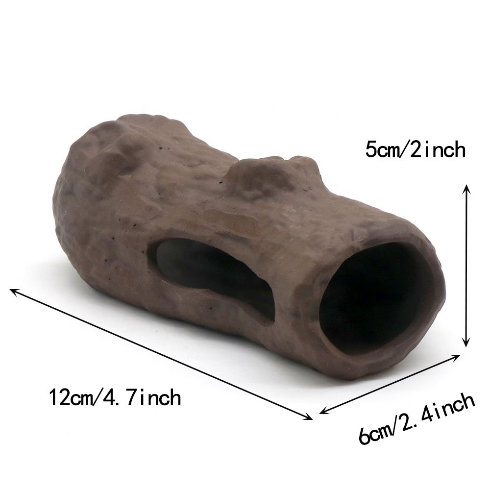 Aquarium Ceramic Cave Decorations, Betta Hideout Fish Tank Accessories, Shrimp Cichlid Natural Breeding Hiding Cave Stones