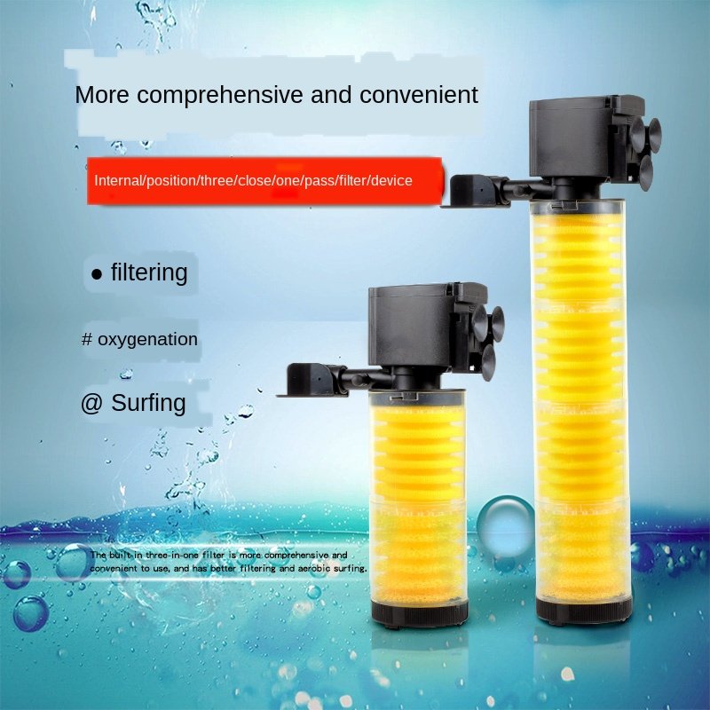 SOBO fish tank filter mute 3-in-1 built-in Submersible Pump Aquarium sponge filter equipment