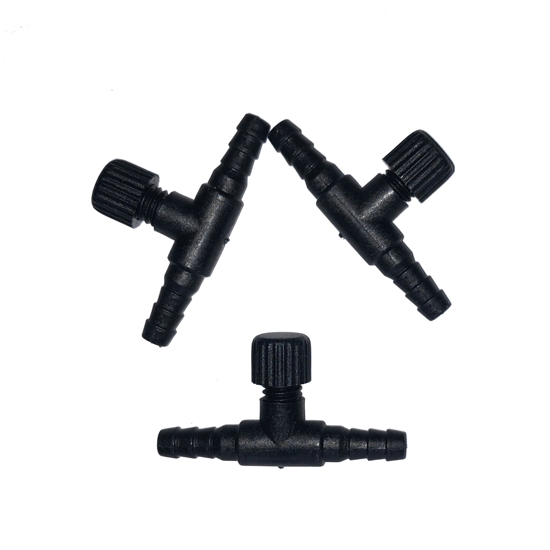 Fish Tank Air Pump Aquaculture T Shape Control Valve Plastic Aquarium Hose Connector for 4 mm Air Tube