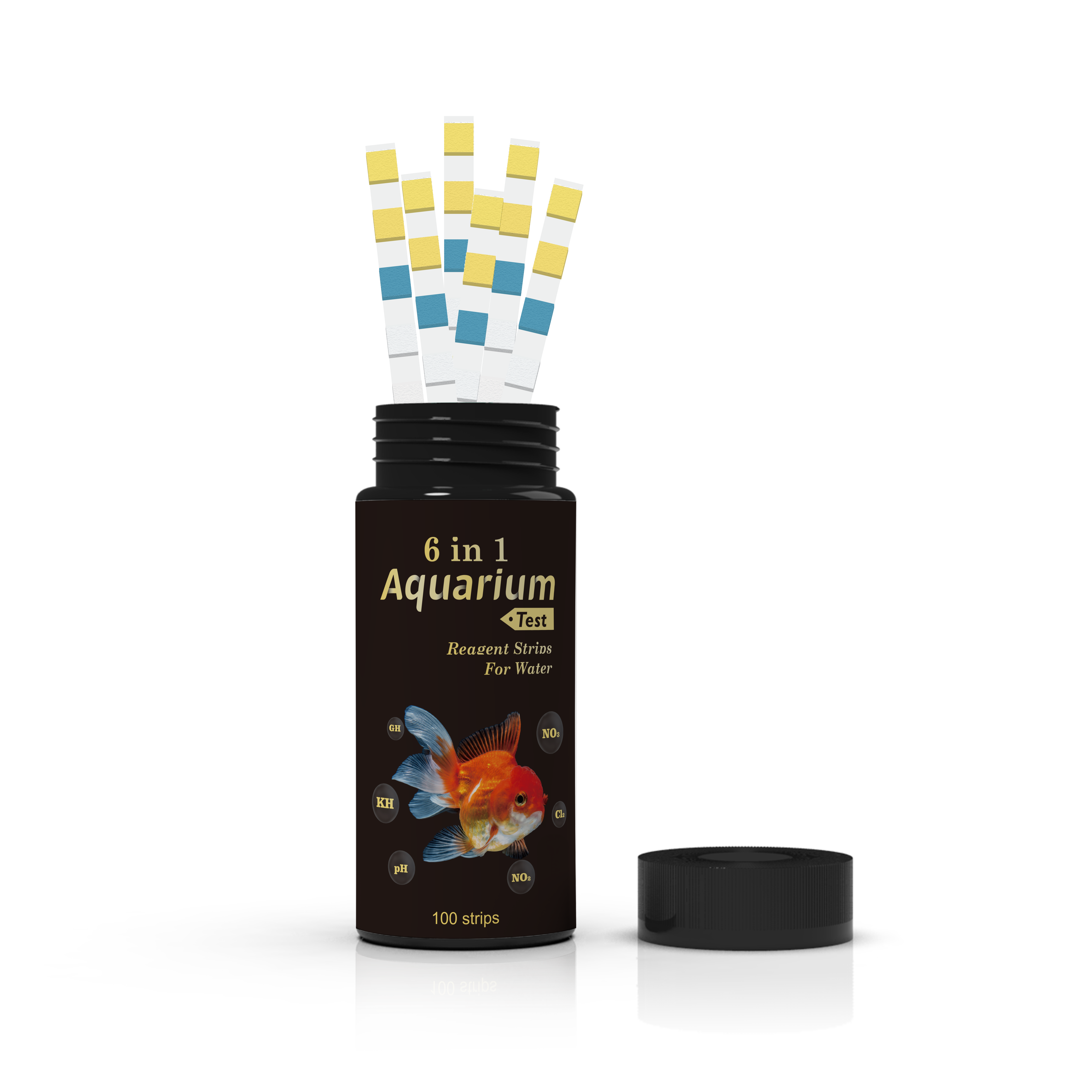 6 in 1 Pond & Pool Water Test Strips Comprehensive Aquarium Test Kit