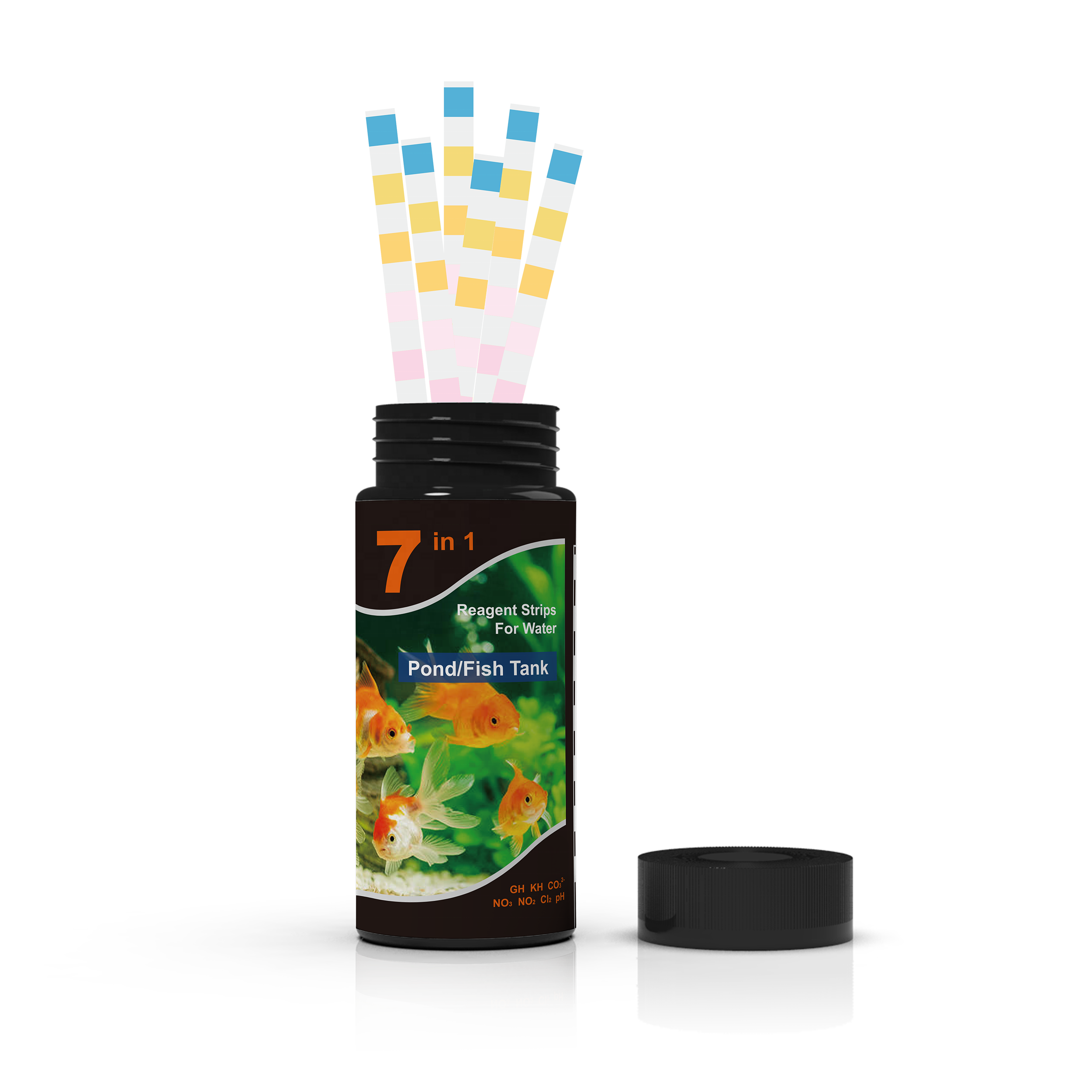 7-Way Water Test Kit for Aquariums & Fish Ponds Test Strips for Freshwater & Salt Water