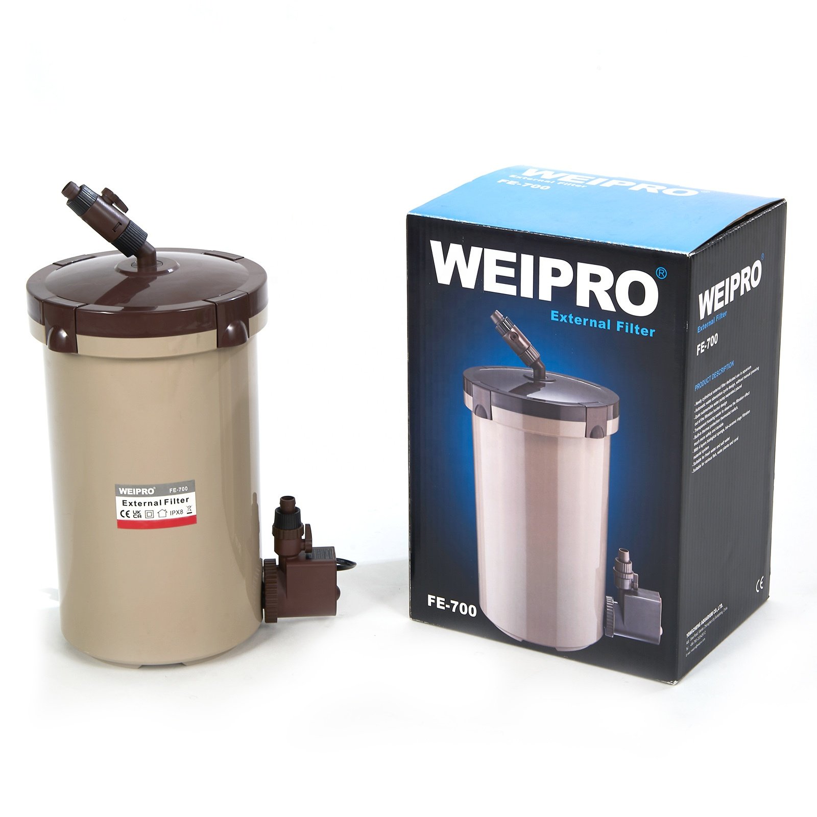 WEIPRO 10W/12W/19W Ultra-Quiet Plastic Aquarium Canister Filter System Multi-Layer Filtration External Fish Tank Pump Water Tank