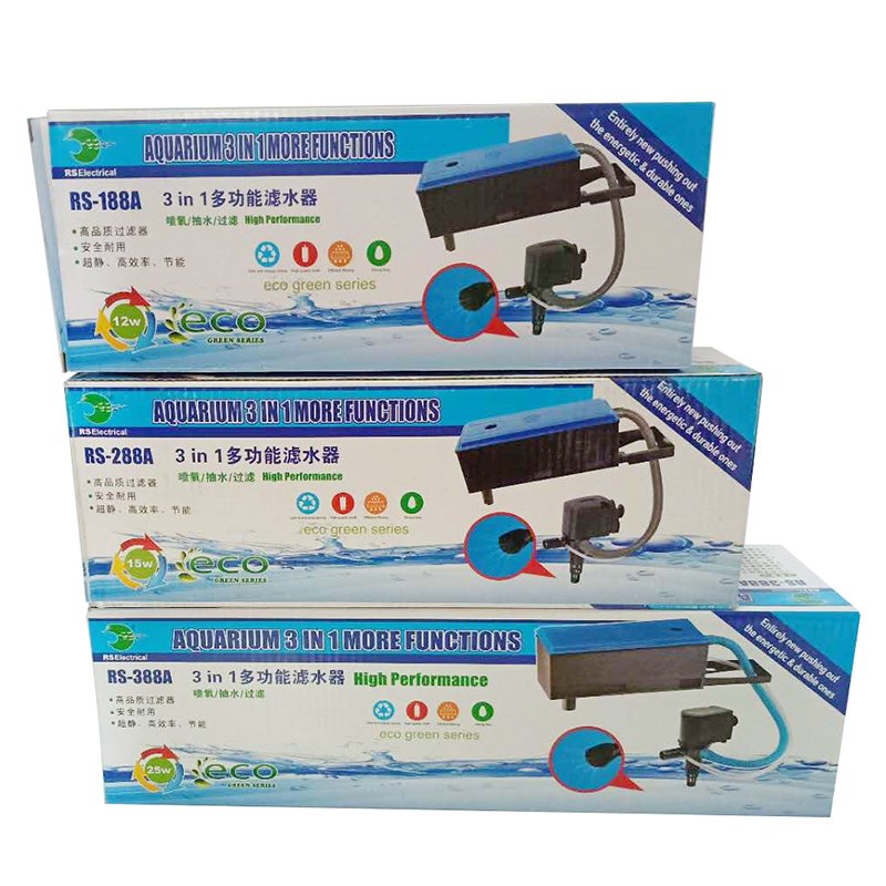Rs Electrical Aquarium Filters 088A Guangdong Filter 3 In 1 Fish Tank Aquarium Top Filter