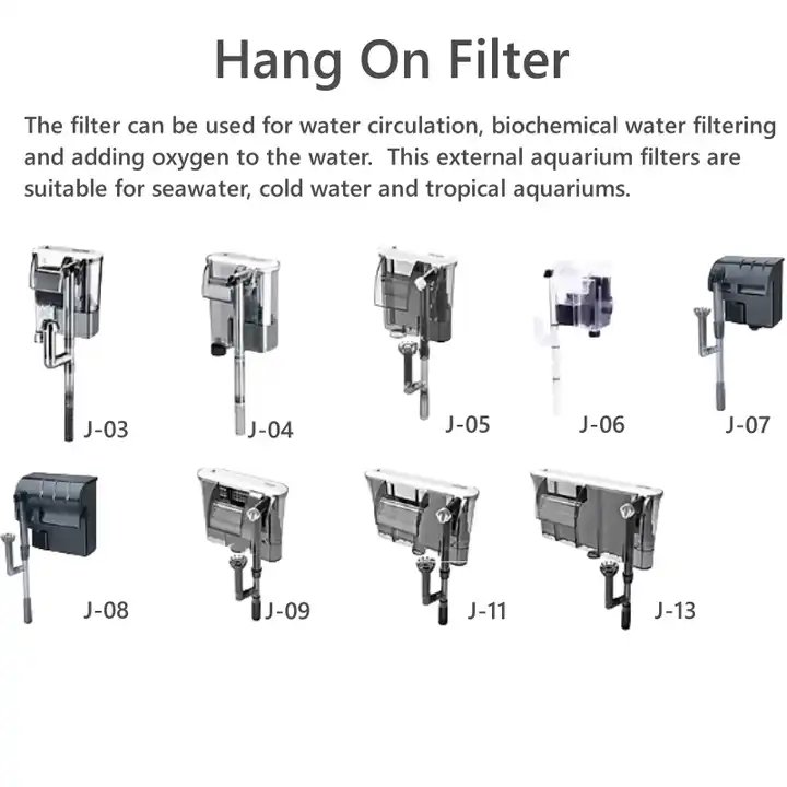 Multi Portable Adjustable 6.5w 680L/H Aquarium Filter Waterfall Hang On External Oxygen Pump Water Circulation Filter Pumps