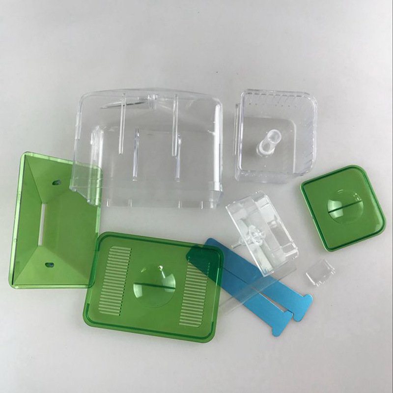 Double-Layer Plastic & Acrylic Aquarium Incubator Breeding Box for Isolation & Accessories