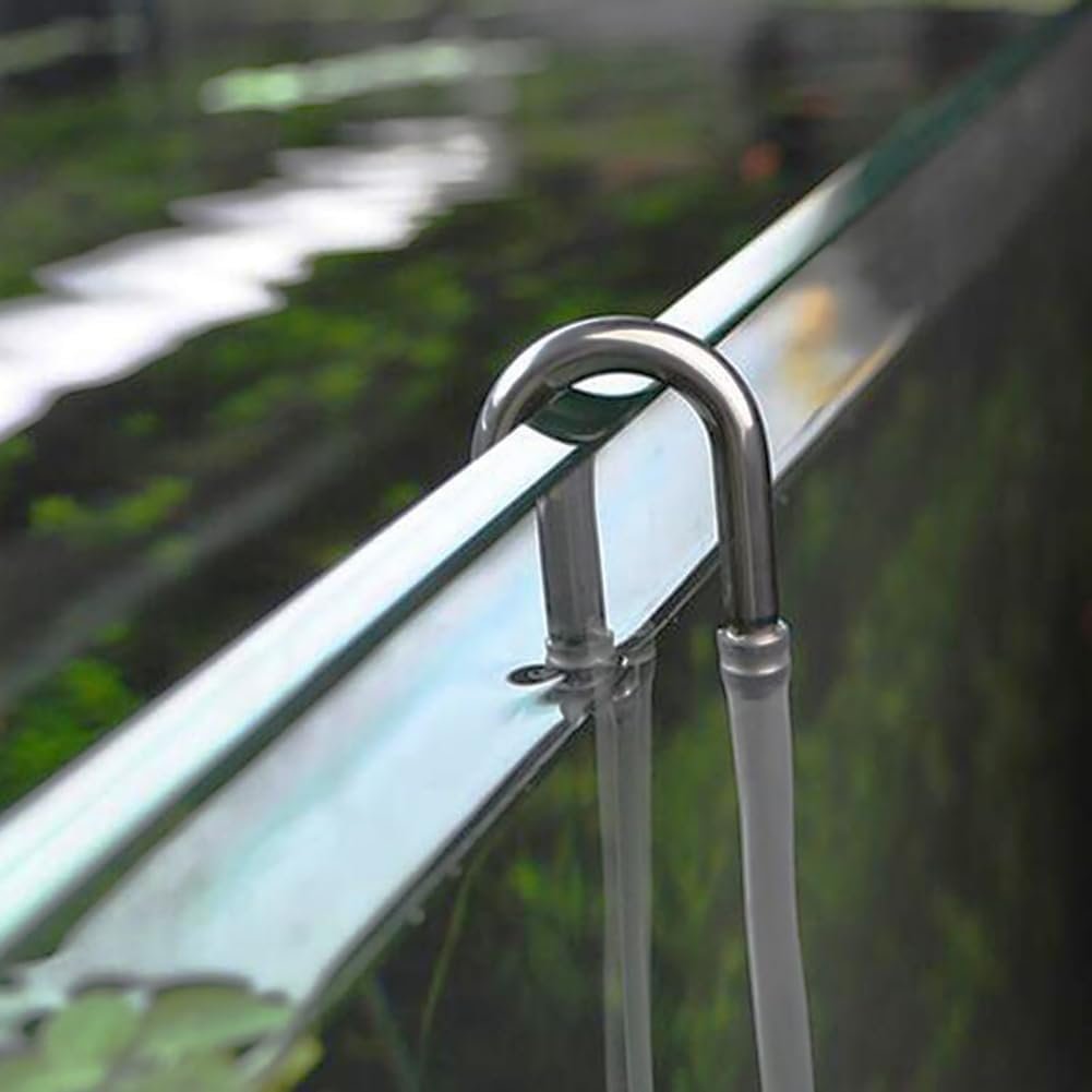 Stainless Steel Aquarium U Shape Tubes Fish Tank CO2 Diffuser Tubes Aquarium Air Pump Connectors for Aquarium Connecting