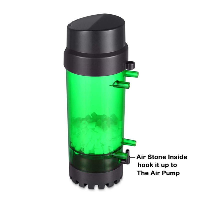 Qanvee Aquarium Fish Tank Fluidized Moving Bed Filter Bubble Bio Sponge Media Filter Box LH-300/600
