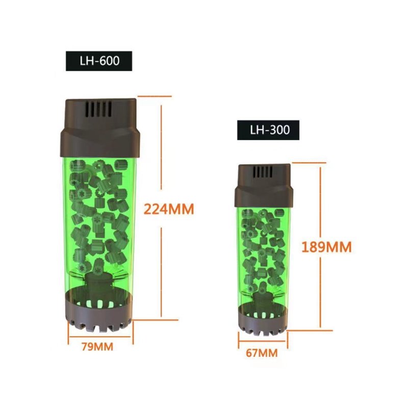 Qanvee Aquarium Fluidized Moving Bed K1 Media Filter Box Fish Tank Bio Sponge Cleaner Filter Tumbler