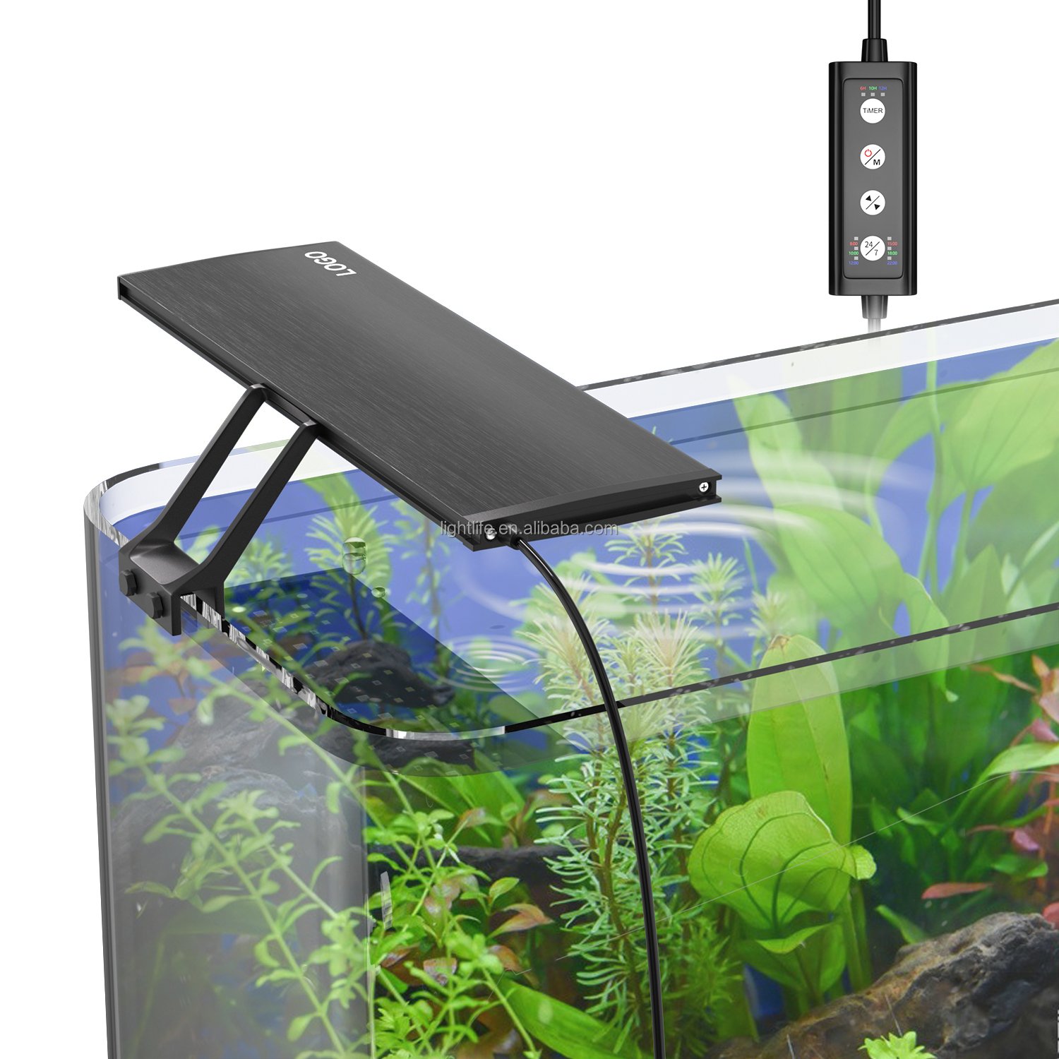 3 Feet 30cm 24/7 14w Full Spectrum Fish Tank Lamp Grow Planted Clip On Aquarium Led Light With Timer Bracket For Live Plant Tank