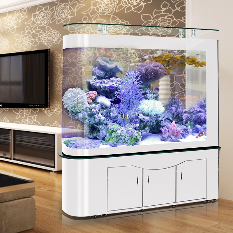 Factory White rectangle large customized size glass fish tank Aquarium with bottom and lid Tempered Glass Rectangle Fish Tank