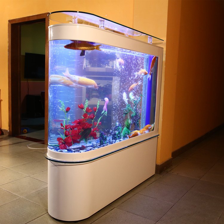 Factory White rectangle large customized size glass fish tank Aquarium with bottom and lid Tempered Glass Rectangle Fish Tank