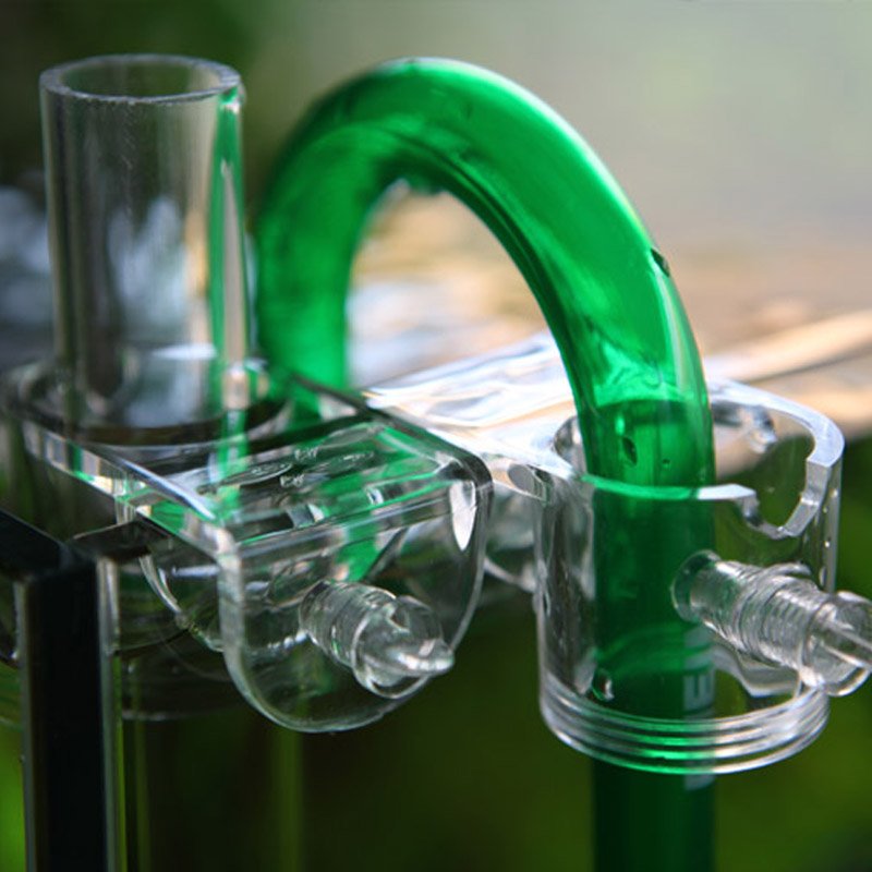 WALKINGFARM Pastoral stroll acrylic fixed clip fish tank filter barrel accessories transparent water pipe fixing frame bracket